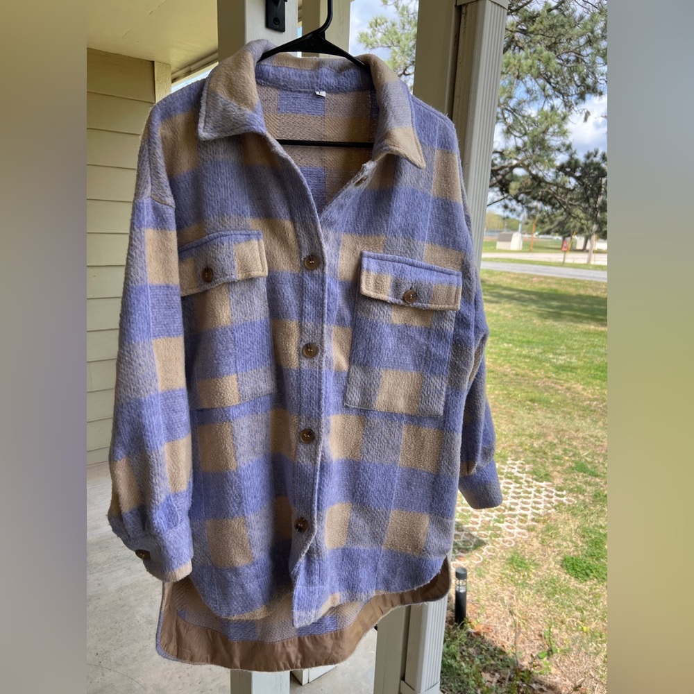 Oversized lavender Shacket